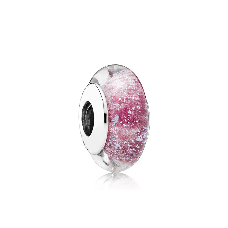 925 Silver Bracelet Jewelry Logo Glass Charms For Making
