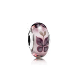 925 Silver Bracelet Jewelry Logo Glass Charms For Making