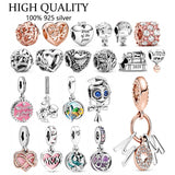 S925 Sterling Silver Owl Birthday Cake Charm Necklace