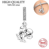 S925 Sterling Silver Owl Birthday Cake Charm Necklace