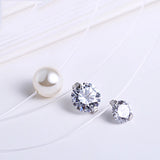 925 Silver Choker Crystal Necklace Zircon Women Clavicle Chain