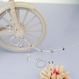 925 Silver Anklet Chain Bracelet for Women Summer Beach Jewelry
