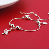 Summer 925 Sterling Silver Anklet Female Cartoon Pendant