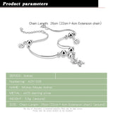 Summer 925 Sterling Silver Anklet Female Cartoon Pendant