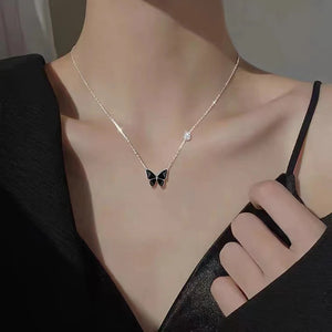 925 Silver Butterfly Necklace Clavicle Chain Pendant