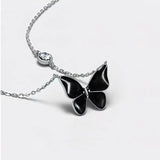 925 Silver Butterfly Necklace Clavicle Chain Pendant