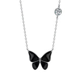 925 Silver Butterfly Necklace Clavicle Chain Pendant