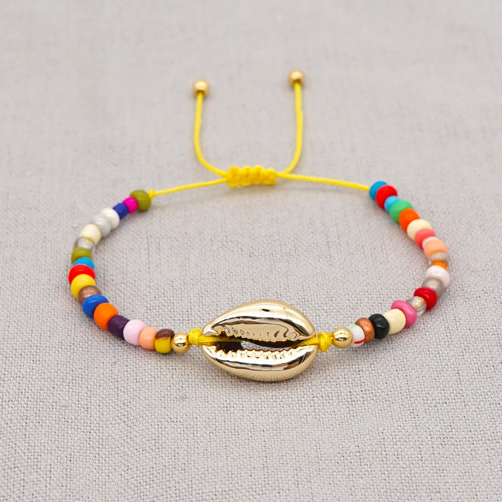 Summer Shell Beads Bracelet Colorful Bangle