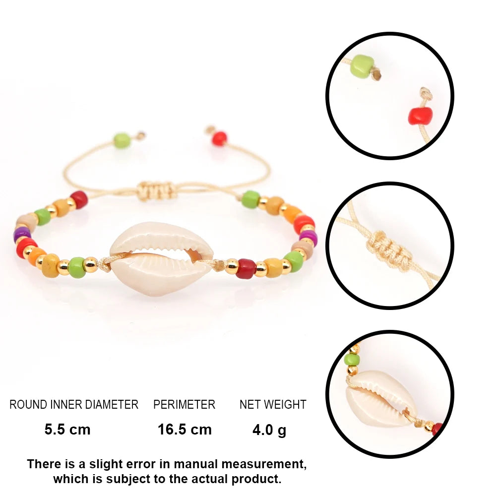 Summer Shell Beads Bracelet Colorful Bangle