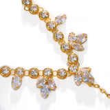 Summer Beach CZ Finger Anklet Toe Ring Bracelet Women Bling Jewelry