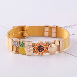 Crystal Charms Keeper Bracelet Stainless Steel Mesh for Women