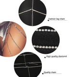 Summer Beach Sexy Multilayer Crystal Thigh Leg Body Chain