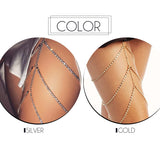 Summer Beach Sexy Multilayer Crystal Thigh Leg Body Chain