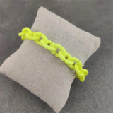 Rainbow Rubber Acrylic Bracelet Boho Style Jewelry