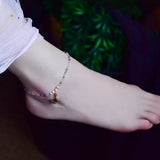 Summer Bohemia Style Pearl Quartz Bead Foot Chain Anklet