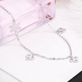 Snowflake Pendant 925 Silver Anklet for Women