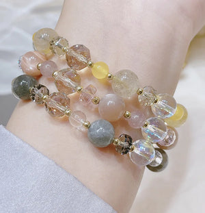 Colorful Planet Sun Stone Bracelet Beads Bracelet Lucky Bracelets