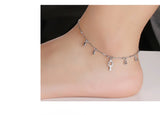 925 Silver Chain Anklets for Beach Party