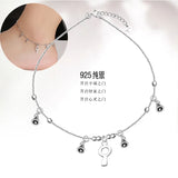 925 Silver Chain Anklets for Beach Party