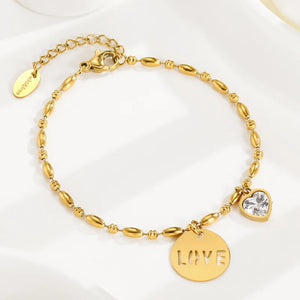 Summer Classic Love Letter Bracelet Gift Party Women Jewelry