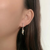 Colorful Diamond Zirconia Long Lightning Earrings