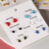 Summer Small Ceramic Earring Set Steel Needle Good Jewelry