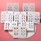 Summer Small Ceramic Earring Set Steel Needle Good Jewelry