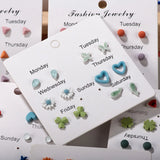 Summer Small Ceramic Earring Set Steel Needle Good Jewelry