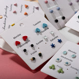 Summer Small Ceramic Earring Set Steel Needle Good Jewelry