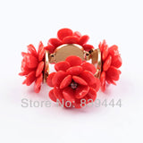 Rose Crystal Flower Bracelet for Women