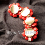 Rose Crystal Flower Bracelet for Women