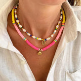 Summer Natural Pearl Beaded Necklace Openable Screw Buckle Pendant