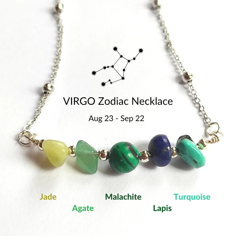 Summer Virgo Zodiac Necklace Stainless Steel for Women