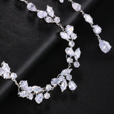 Zircon Bridal Back Necklace Metal Chain for Wedding Party