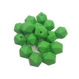 Green Icosahedron Silicone Bead for DIY Craft