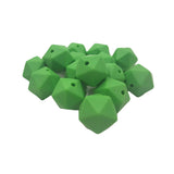 Green Icosahedron Silicone Bead for DIY Craft