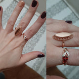 Moroccan Vintage Hollow Jewelry Ring 585 Plating Glossy Party Ring