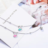 925 Silver Pink Ice Cream Heart Bracelet