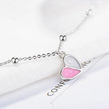 925 Silver Pink Ice Cream Heart Bracelet