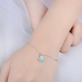 925 Silver Pink Ice Cream Heart Bracelet