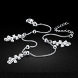 925 Sterling Silver Anklet Sandals Ankle Chain Minimalist Beach Party
