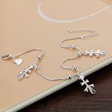 925 Sterling Silver Anklet Sandals Ankle Chain Minimalist Beach Party
