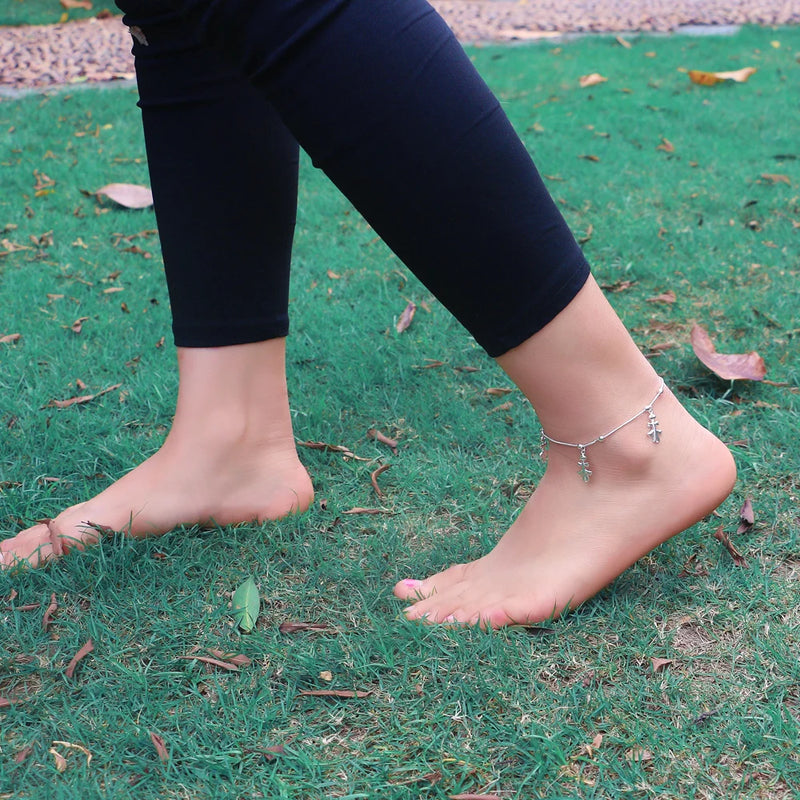 925 Sterling Silver Anklet Sandals Ankle Chain Minimalist Beach Party