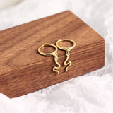 925 Sterling Silver Snake Hoop Earrings for Women