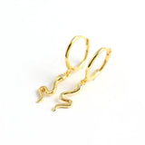 925 Sterling Silver Snake Hoop Earrings for Women
