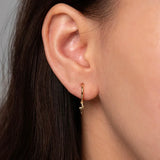 Summer Love Lightning Hoop Earrings 925 Sterling Silver Fine Jewelry