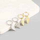 Summer Love 925 Silver Geometric Tassel Hoop Earrings for Women