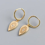 Summer Love 925 Silver Geometric Tassel Hoop Earrings for Women