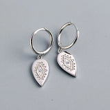 Summer Love 925 Silver Geometric Tassel Hoop Earrings for Women