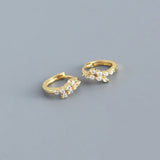 Summer Love Crystal Hoop Earrings 925 Sterling Silver